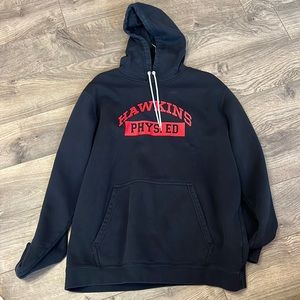 Nike hoodie xl black with red lettering